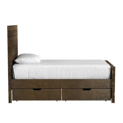 Westwood Design - Dovetail Twin Bed with Drawers|Graphite - DV-TB-6938TB-GRA-SET_DV-DR-6968DR-GRA-DWR view 4