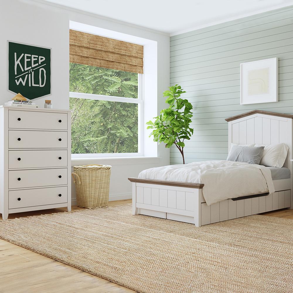 Westwood Design - Lodge 5 Drawer Chest | Cream - 18-CH-7013SD-CRM veiw 3