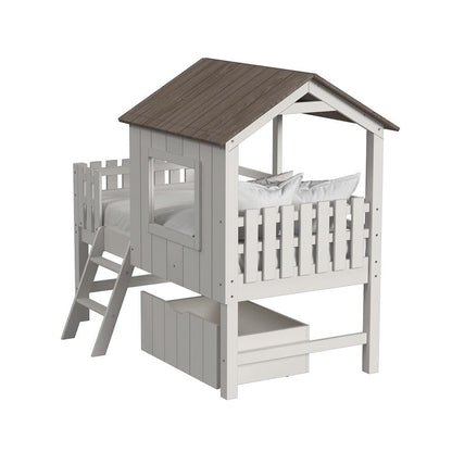 Westwood Design - Lodge Complete Bed w/ Ladder and Fencing | Cookies & Cream - LD-BU-1740CB-C&C-SET veiw 4