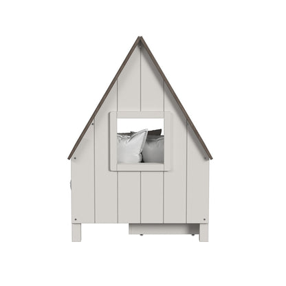 Westwood Design - Lodge Twin Bed w/ Half Roof & Window | Cookies & Cream - LD-TB-1742TB-C&C-SET veiw 6