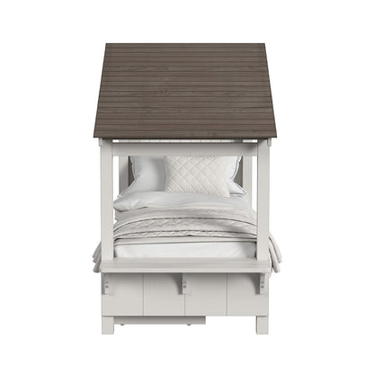 Westwood Design - Lodge Twin Bed with Full Roof | Cookies & Cream - LD-TB-1741TB-C&C-SET veiw 4