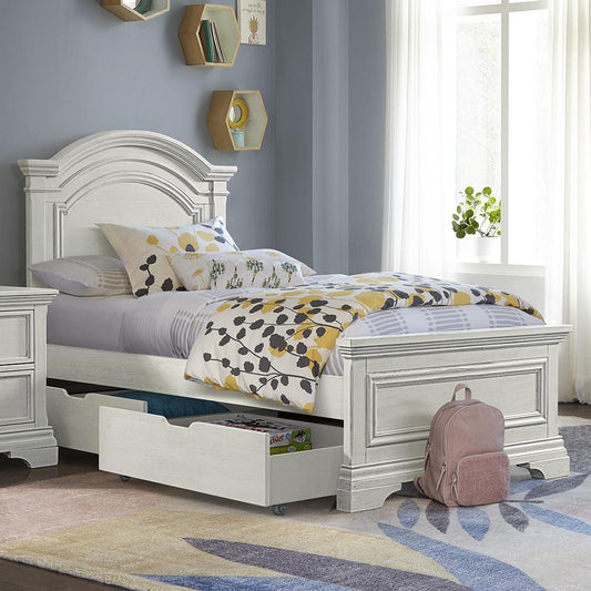 Westwood Design - Olivia Twin Bed | Brushed White - OL-TB-2238TB-BWH-C veiw 2