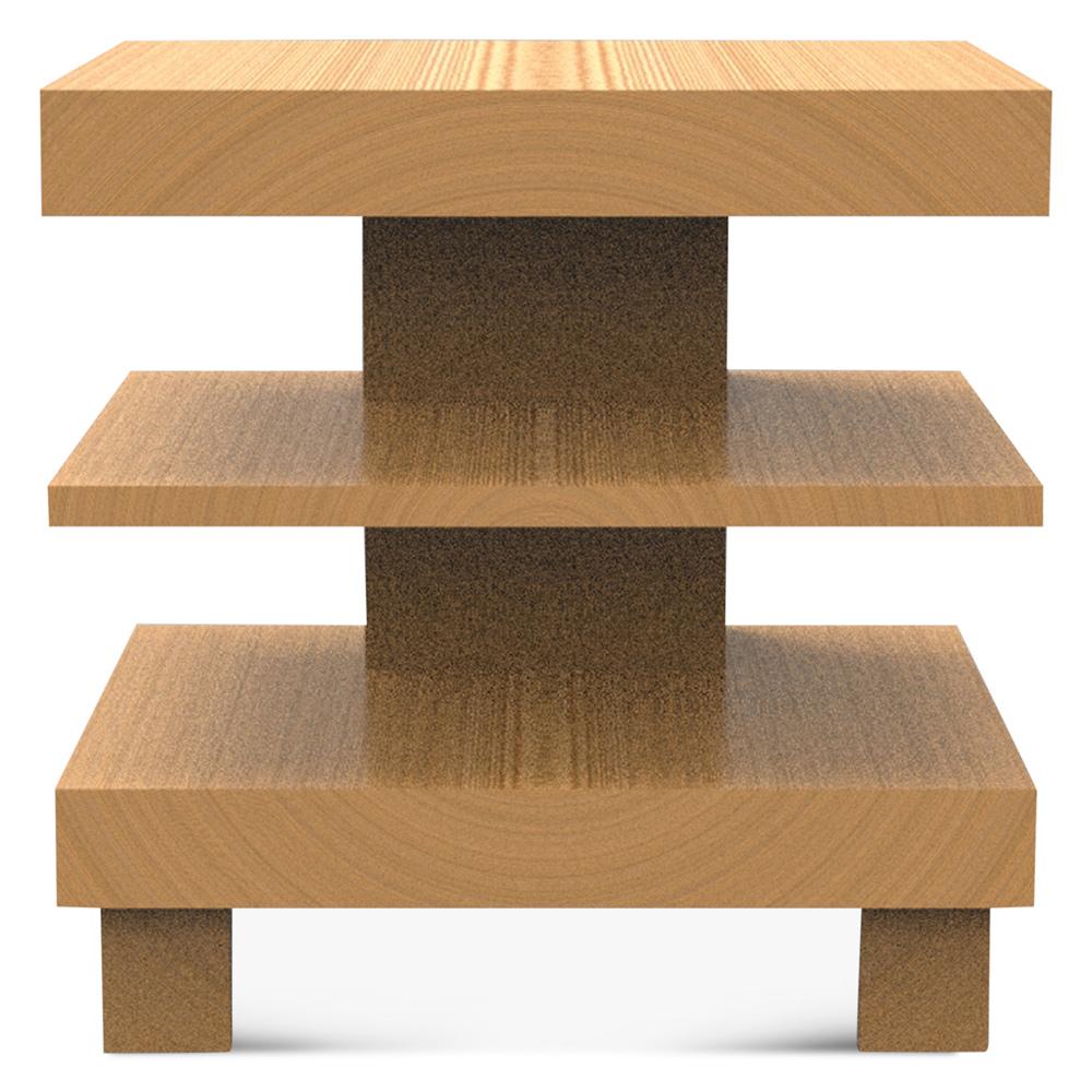 World Interiors - Alpine 24in Side Table in Natural Distressed Oak - ZWALPST24DO veiw 1