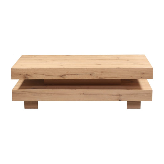 World Interiors - Alpine 55in Coffee Table in Distressed Oak - ZWALPCT55DO veiw 1