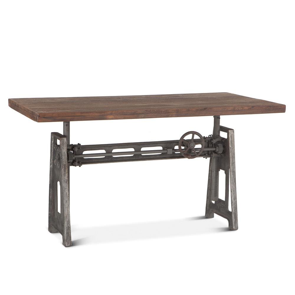 World Interiors - Artezia Adjustable Desk in Gray Weathered Teak Finish - ZWATDSKGR veiw 1