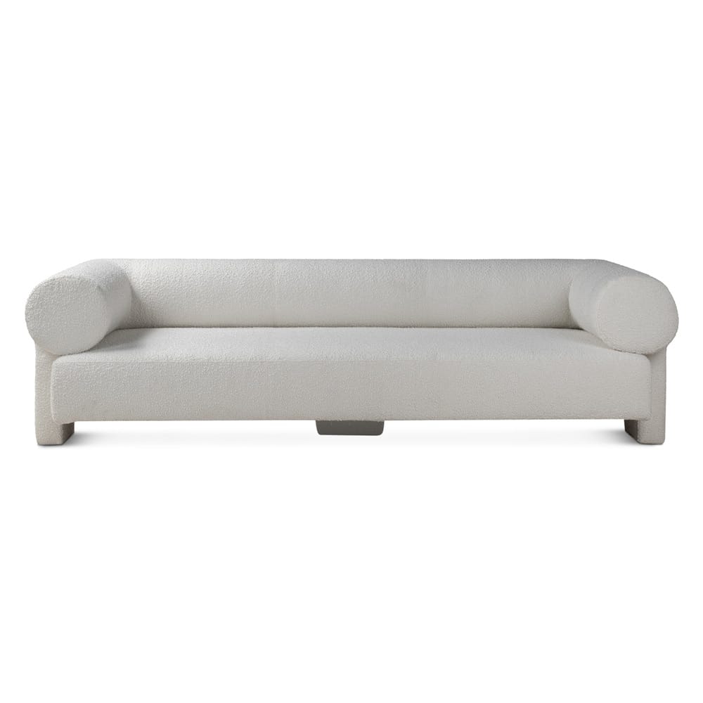 World Interiors - Augustine 81in Sofa in Off-White Boucle Fabric - ZWAUGSOFF501_CLOSEOUT veiw 1