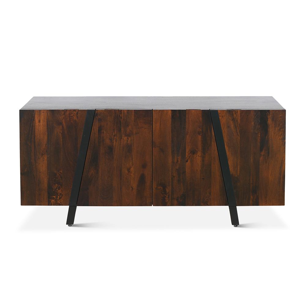 World Interiors - Aurora 74in Modern Sideboard in Dark Walnut Finish - ZWAURSB70_CLOSEOUT veiw 1