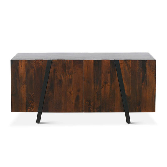 World Interiors - Aurora 74in Modern Sideboard in Dark Walnut Finish - ZWAURSB70_CLOSEOUT veiw 1