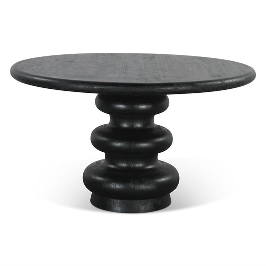 World Interiors - Bakio 52in Round Dining Table in Black - ZWBAKRDTB_CLOSEOUT veiw 1
