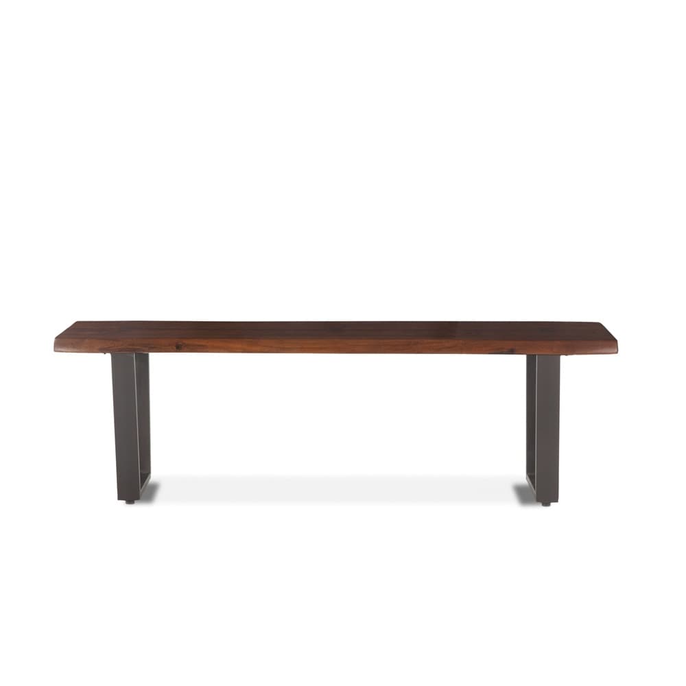 World Interiors - Belfrie 56in Bench in Acacia with Walnut Finish - ZWBFBN56 veiw 1