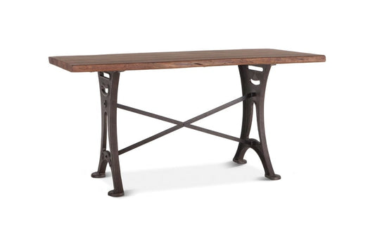 World Interiors - Blayne 72in Gathering Table in Live Edge Acacia with Walnut Finish - ZWBAGT72 veiw 1