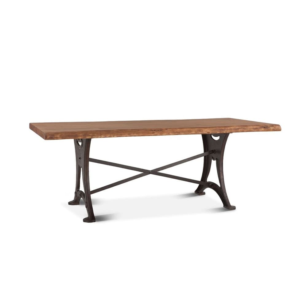 World Interiors - Blayne 94in Dining Table in Live Edge Acacia with Walnut Finish - ZWBADT94R veiw 1