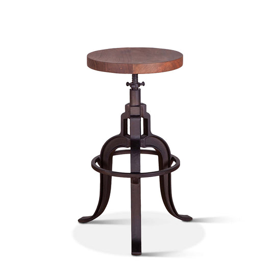 World Interiors - Blayne Adjustable Height Stool in Walnut Finish - ZWBLASTL14 veiw 1