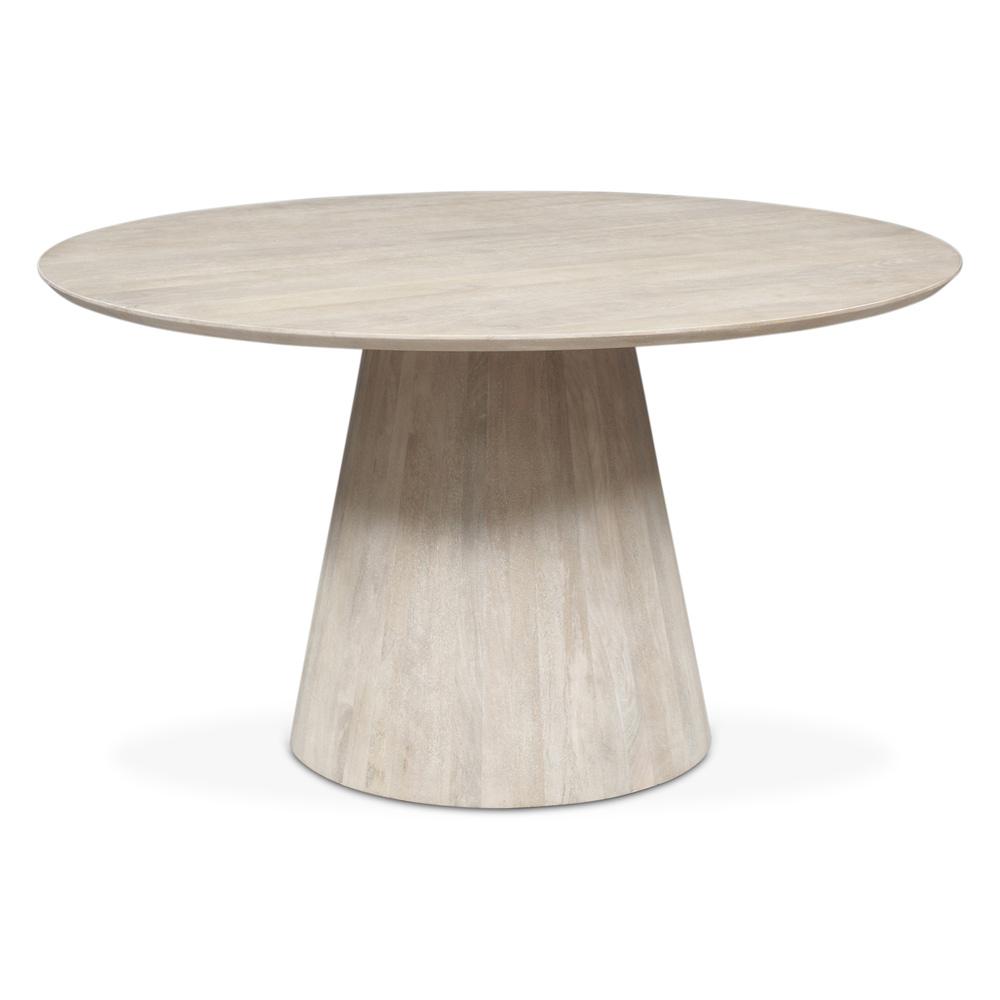 World Interiors - Calabasas 54in Dining Table in Natural White - ZWCYPRD54NW veiw 1