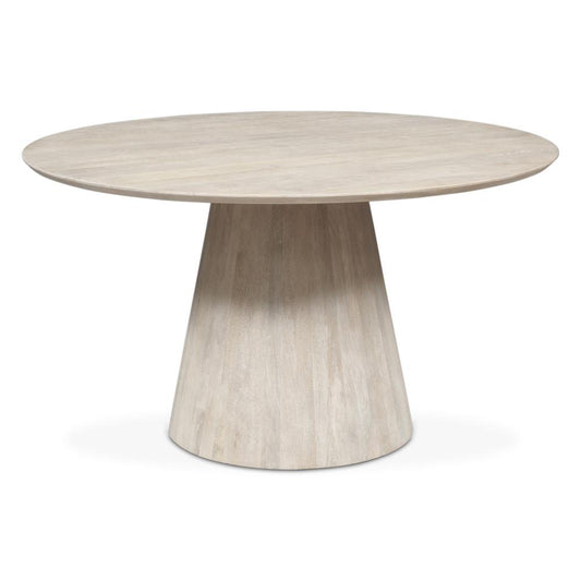 World Interiors - Calabasas 54in Dining Table in Natural White - ZWCYPRD54NW veiw 1