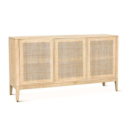 World Interiors - Calabasas 64in Sideboard in Natural White Cane - ZWCALSB64NW3D veiw 1
