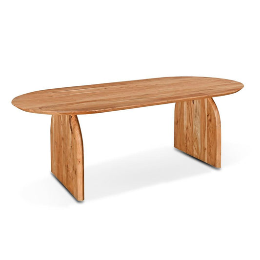 World Interiors - Catalina Dining Table in Natural Acacia Wood - ZWCATDT79_CLOSEOUT veiw 1