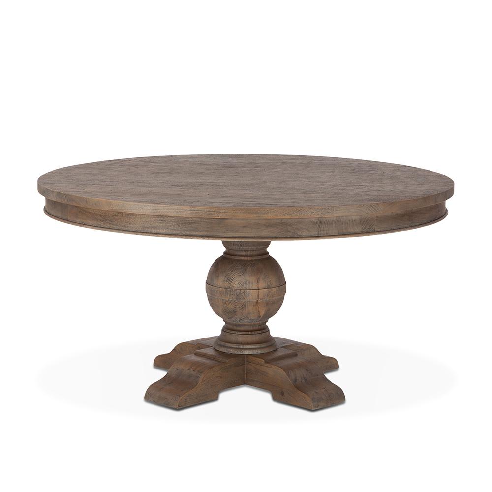 World Interiors - Chatham Downs 54in Round Dining Table in Weathered Teak Finish - ZWCADOTR54WT veiw 1
