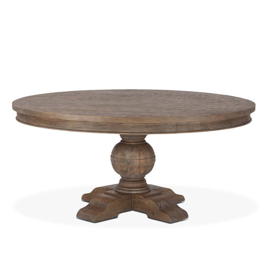 World Interiors - Chatham Downs 72in Round Dining Table in Weathered Teak Finish - ZWCADOTR72WT veiw 1