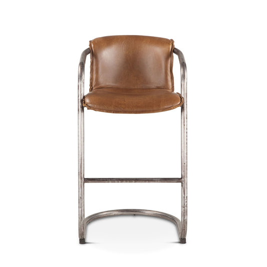 World Interiors - Chiavari Leather Bar Chairs in Chestnut - ZWCI266_CLOSEOUT veiw 1