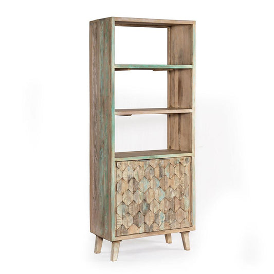 World Interiors - Cordoba Bookshelf in Reclaimed Wood - ZWCORDBC78 veiw 1