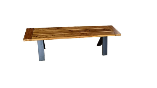 World Interiors - Cyprus 56in Patio Bench in Natural Teak - ZWCYPPBN56NT_CLOSEOUT veiw 1
