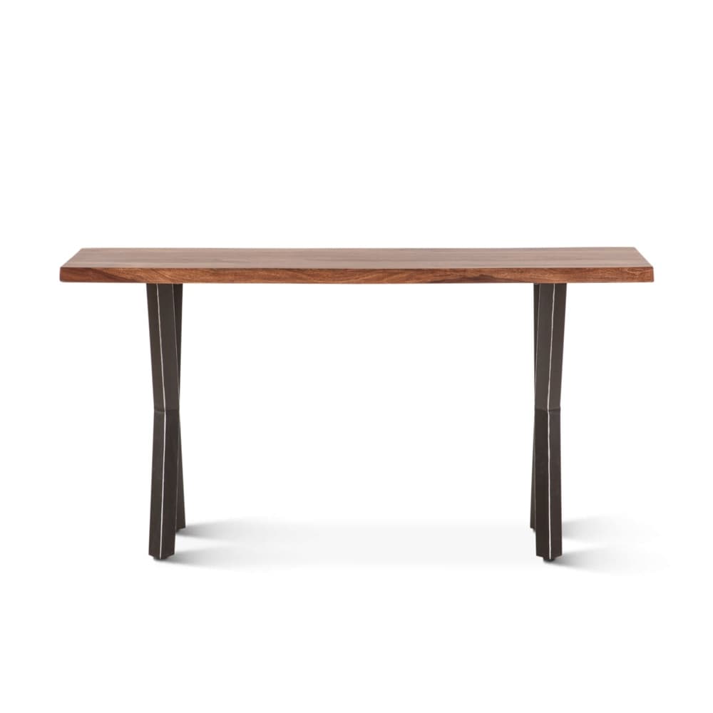 World Interiors - Elliston 58in Console Table in Sheesham and Matte Black Iron - ZWELSCN58NA veiw 1