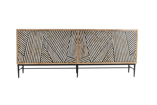 World Interiors - Fargo 80in Sideboard with Bone and Wood Inlay - ZWFARSB80BWM_CLOSEOUT veiw 1