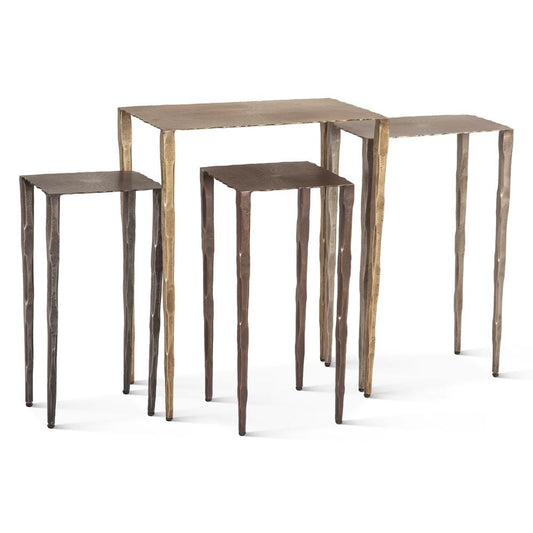 World Interiors - Fresno Side Tables with Acid Etched Detail - Set of 4 - ZWFRESST19AEAS4_CLOSEOUT veiw 1