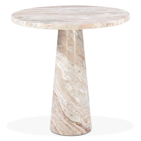 World Interiors - Giza 30in Round Dining Table in Brown Toronto Marble - ZWGZARD30BRM veiw 1