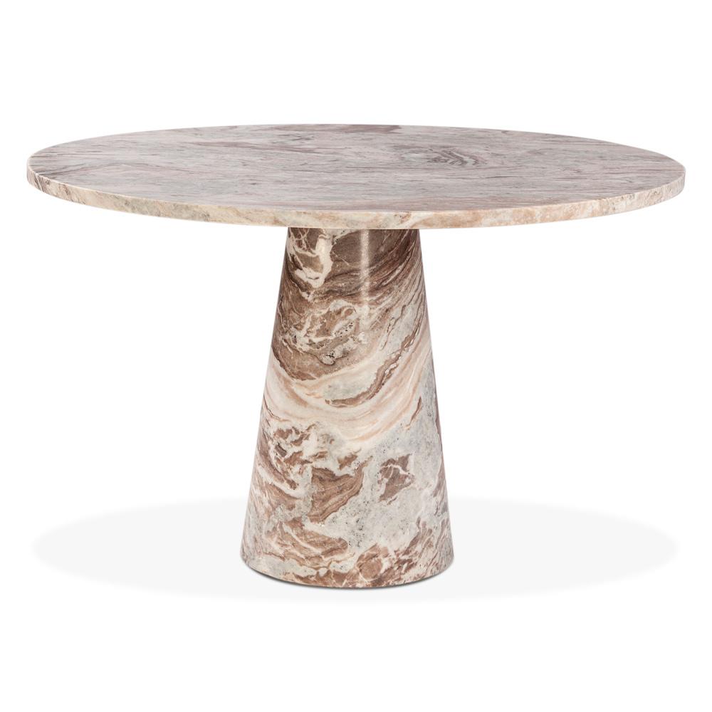 World Interiors - Giza 48in Round Dining Table in Brown Toronto Marble - ZWGZARD48BRM veiw 1