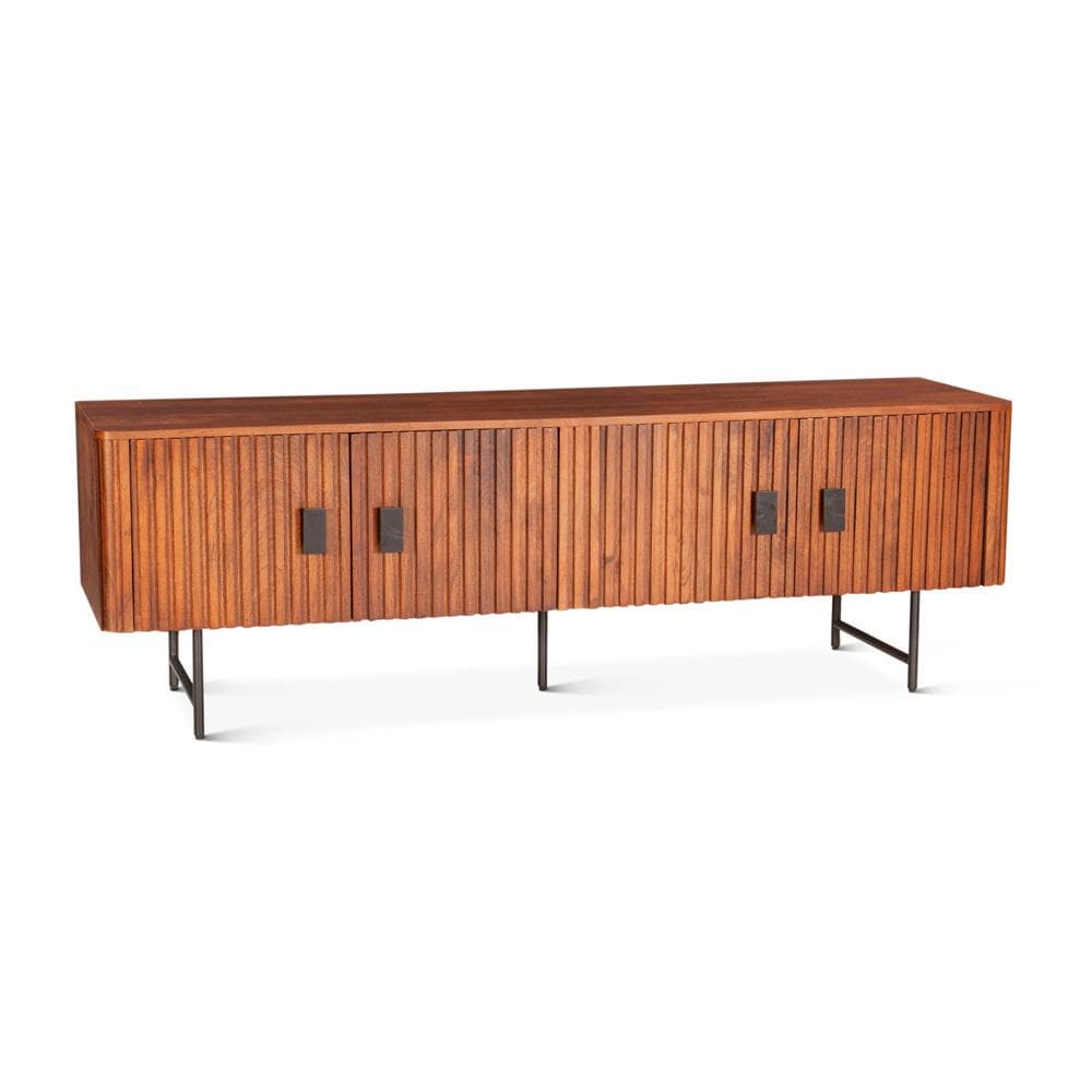 World Interiors - Halden 67in Plasma Cabinet Pecan Brown - ZWHALPC67PB veiw 1