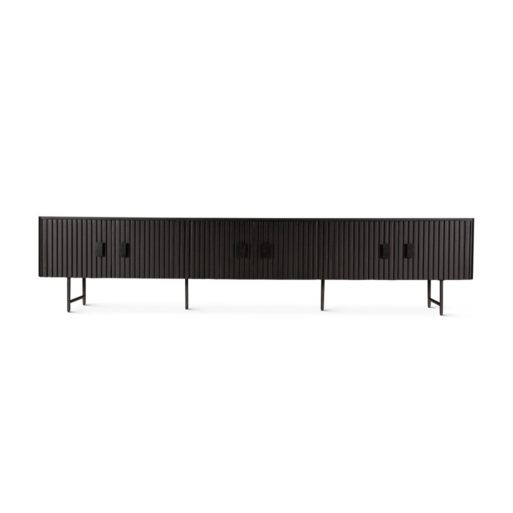 World Interiors - Halden 98in Plasma Cabinet in Matte Black - ZWHALPC98BLK veiw 1