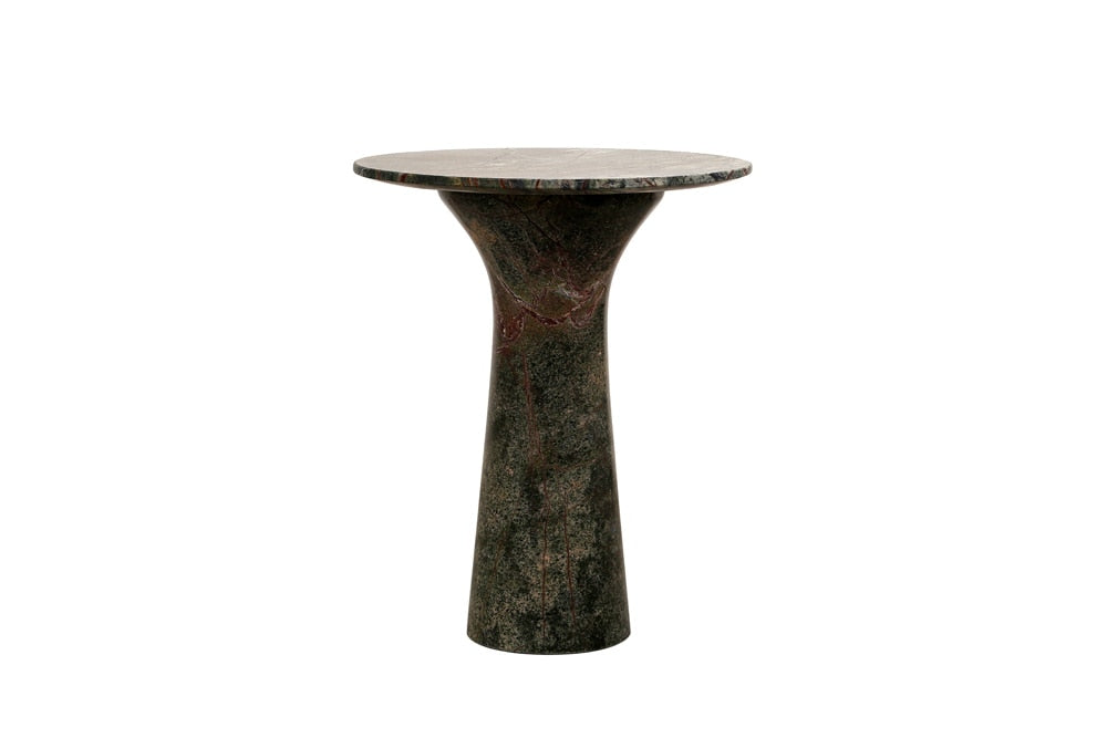 World Interiors - Harbor 18in Tall Side Table in Green Bidasar Marble - ZWHRBST18TGB_CLOSEOUT veiw 1