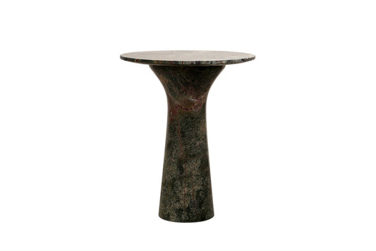 World Interiors - Harbor 18in Tall Side Table in Green Bidasar Marble - ZWHRBST18TGB_CLOSEOUT veiw 1