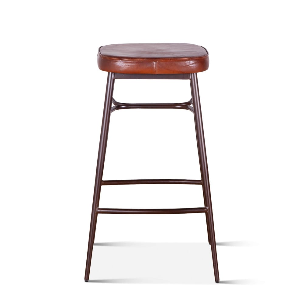 World Interiors - Hudson Leather Bar Stool - ZWHUDBCBL_CLOSEOUT veiw 1