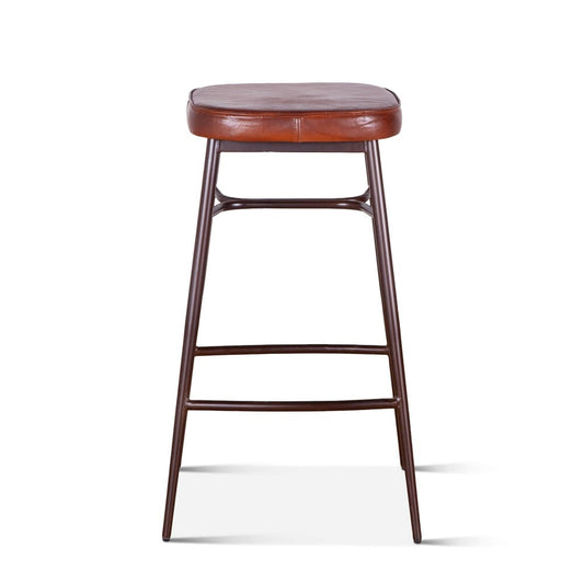 World Interiors - Hudson Leather Bar Stool - ZWHUDBCBL_CLOSEOUT veiw 1