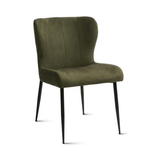 World Interiors - Isabella Green Suede Dining Chair - ZWISBDC veiw 1