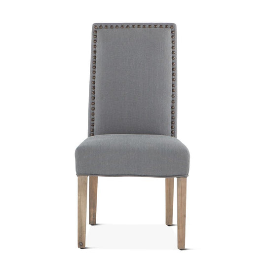 World Interiors - Jona Dining Chairs in Warm Gray Linen with Napoleon Legs - ZWJN270-WGN_CLOSEOUT veiw 1