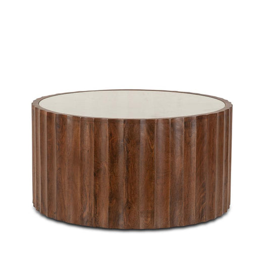 World Interiors - Lisbon Modern White Marble Coffee Table in Matte Brown - ZWLISRCTMB_CLOSEOUT veiw 1