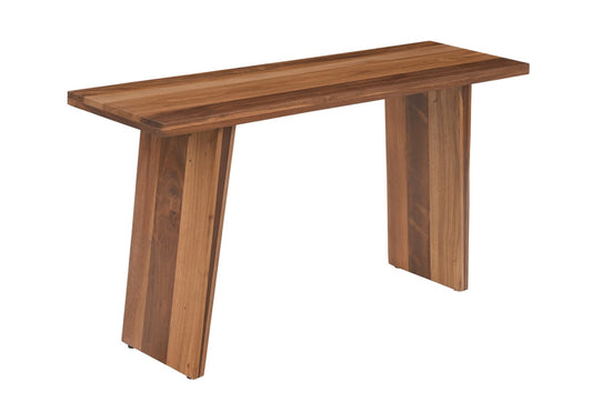 World Interiors - Madrid Modern Natural Teak Wood Console - ZWMADCN58NT_CLOSEOUT veiw 1