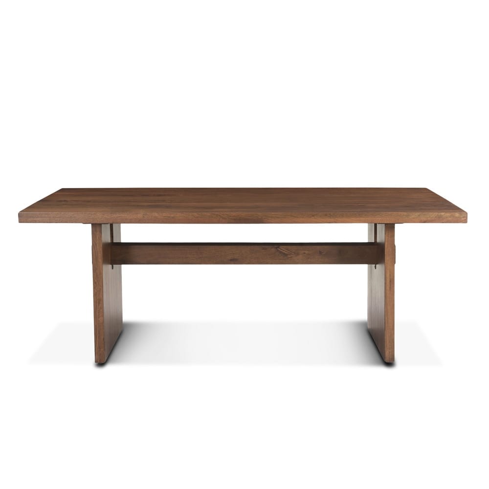 World Interiors - Manhattan Retro Mid Century Acacia Wood Dining Table - ZWMANDT82 veiw 1