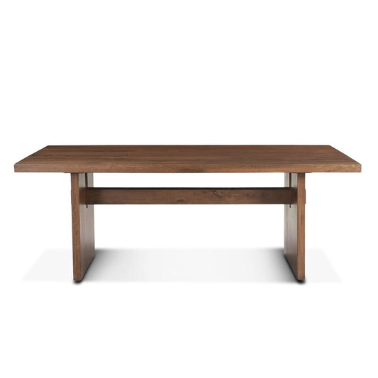 World Interiors - Manhattan Retro Mid Century Acacia Wood Dining Table - ZWMANDT82 veiw 1