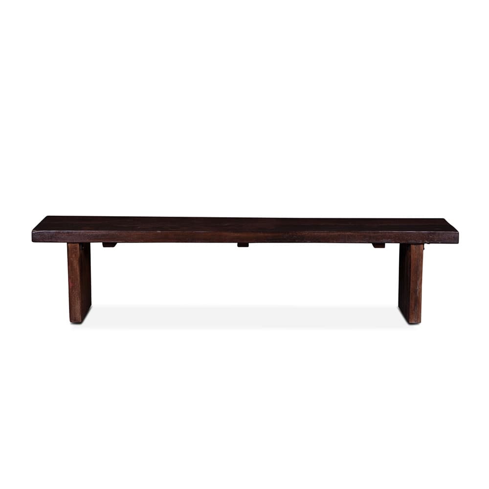 World Interiors - Melbourne 80in Bench in Reclaimed Acacia with Java Finish - ZWMEL80BNJB_CLOSEOUT veiw 1