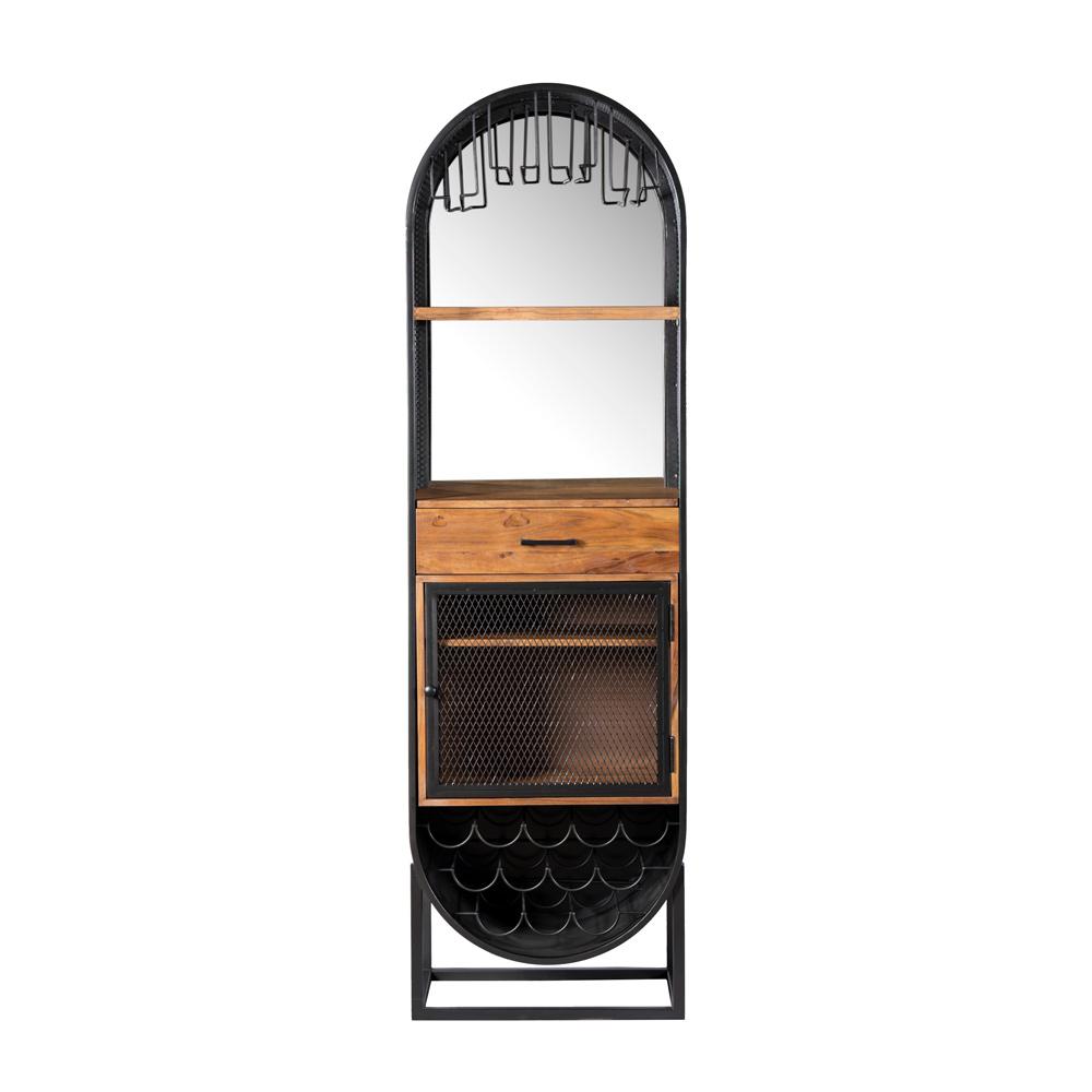 World Interiors - Mescalero Bar Cabinet in Iron and Mango Wood - ZWMESBC23IR veiw 1