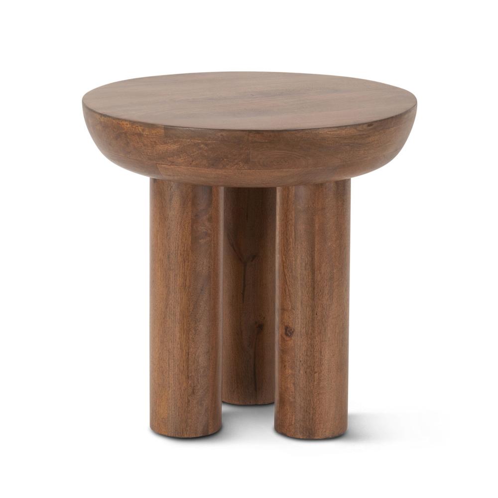 World Interiors - Noto 20in Side Table in Acorn Brown - ZWNTOST20AB veiw 1