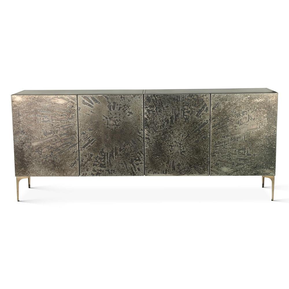 World Interiors - Odessa 83in Four Door Buffet in Desert Patina with Brass Base - ZWODS4DBFDP veiw 1