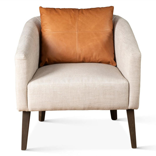 World Interiors - Olivia Armchair in Beige Linen - ZWOLIBLAC veiw 1
