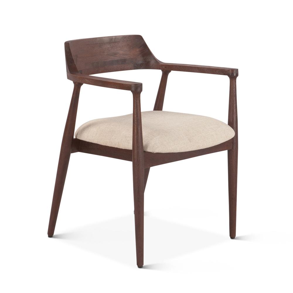 World Interiors - Oxford Upholstered Dining Chair with Walnut Finish - ZWOXDC23UWN veiw 1