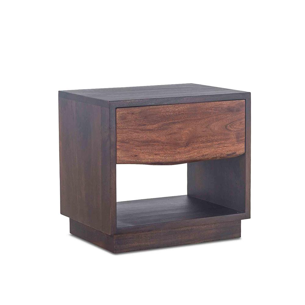 World Interiors - Palermo Night Chest in Acacia with Raw Walnut Finish - ZWSMNC24RWEF veiw 1